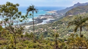 Panorama of Eden Island, airport, and Ile au Cerf at the end of the Glacis Trois Frères Trail, Seychelles Panorama of Eden Island, airport, and Ile au Cerf at the end of the Glacis Trois Frères Trail, Seychelles